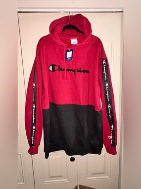 Champion Maroon Pullover Hoodie with White Care Tag (3XLT) Big &Tall